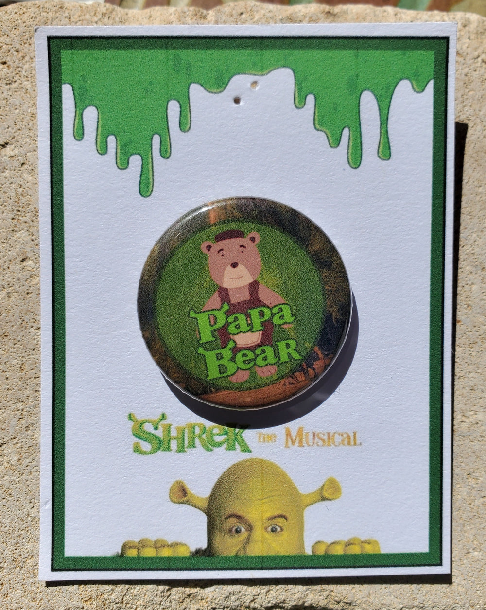 SHREK "Papa Bear" Metal Pinback Button