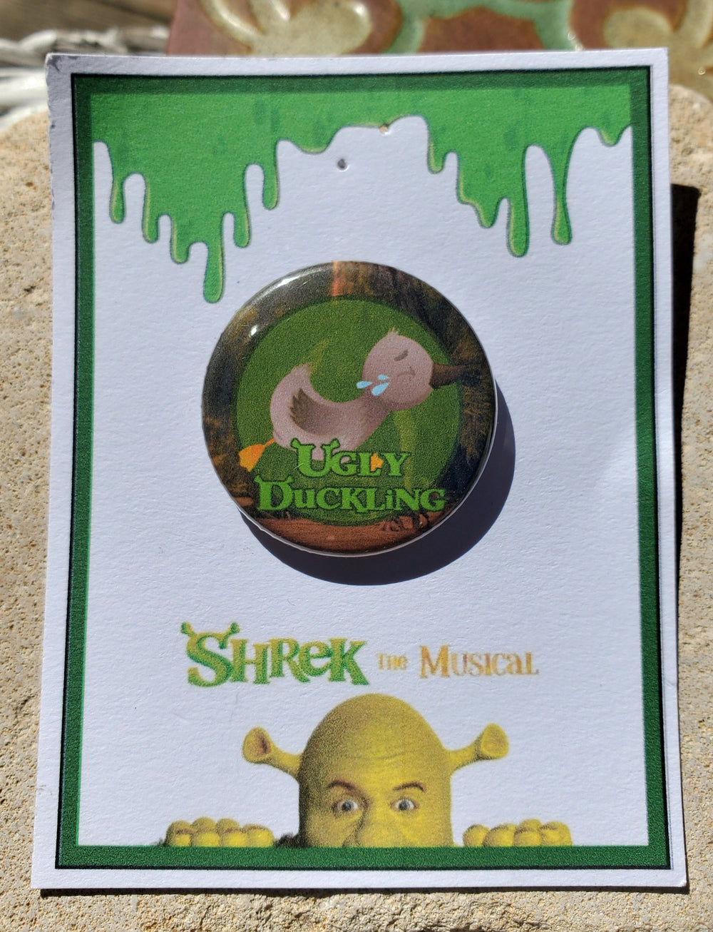 SHREK "Hässliches Entlein" Metall Button