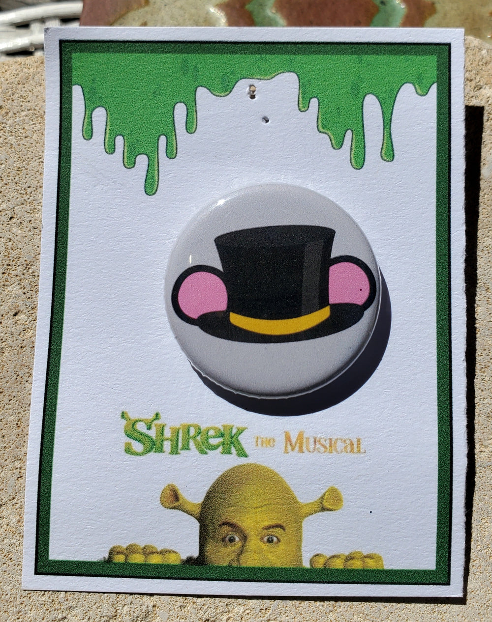 SHREK "Rat Tapper" Metal Pinback Button