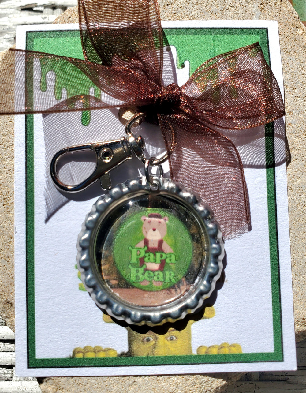 SHREK "Papa Bear" Bottlecap Keychain