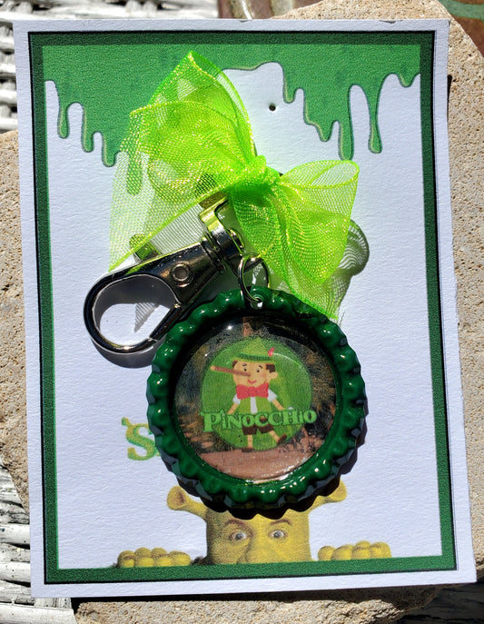 SHREK "Pinocchio" Bottlecap Keychain