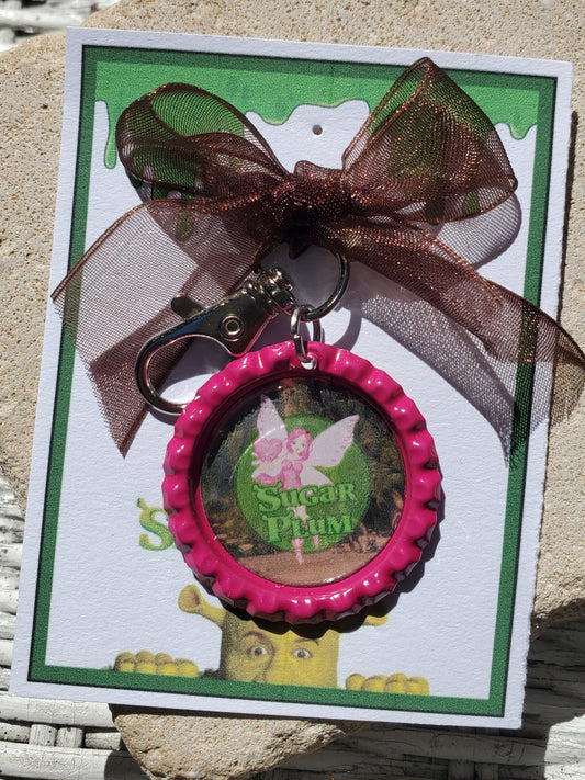 SHREK "Sugarplum Fairy" Bottlecap Keychain