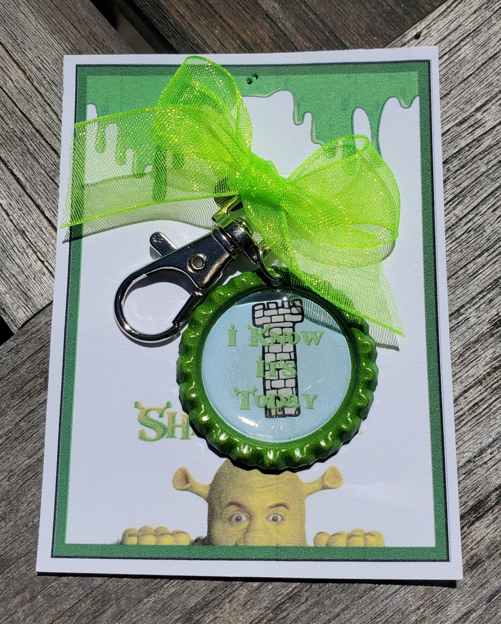 SHREK "I Know it's Today" Bottlecap Keychain