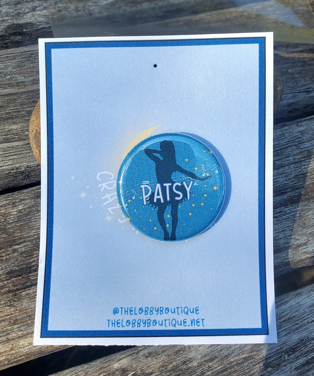 CRAZY FOR YOU "Patsy" Metall Button