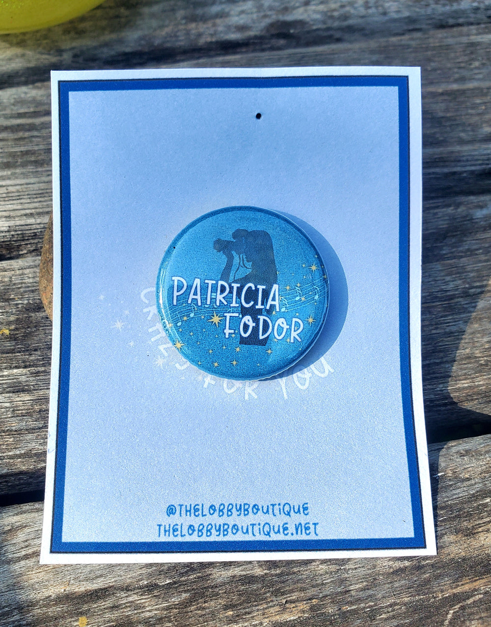 CRAZY FOR YOU "Patricia Fodor" Metall Button