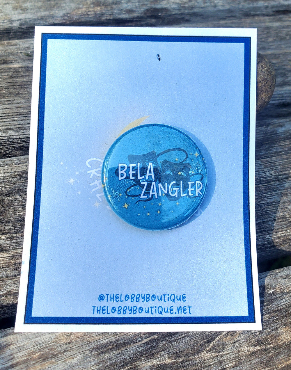 CRAZY FOR YOU "Bela Zangler" Metall Button