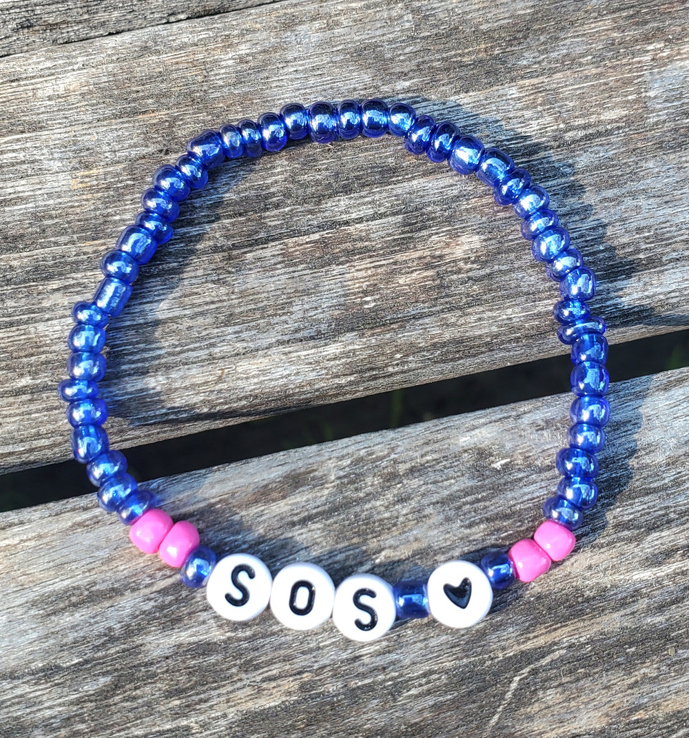 MAMMA MIA „SOS“ Perlen-Buchstabenarmband