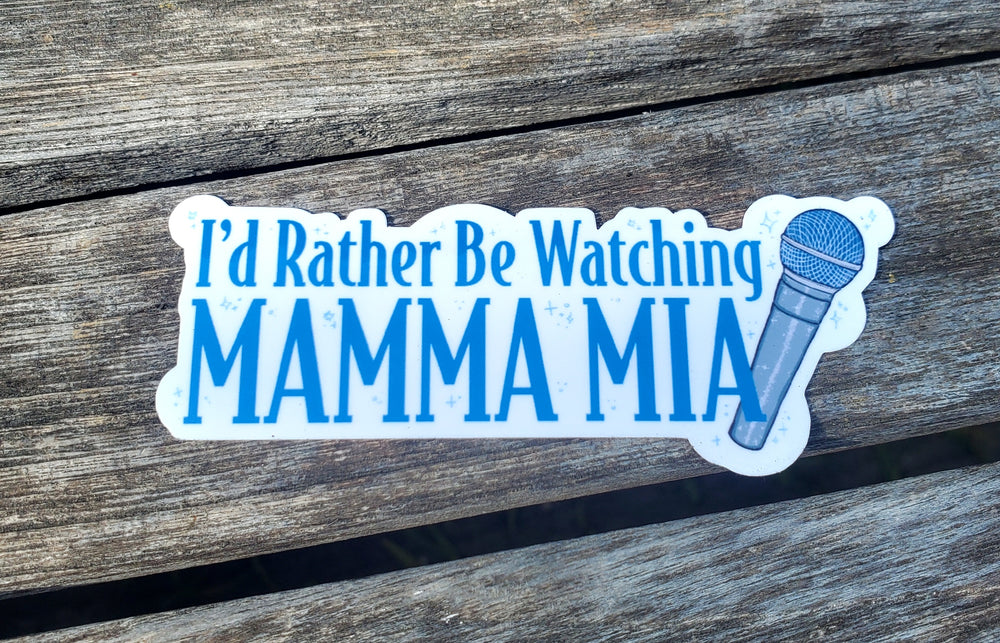 MAMMA MIA "Ich würde lieber zusehen" Laptop Aufkleber Aufkleber