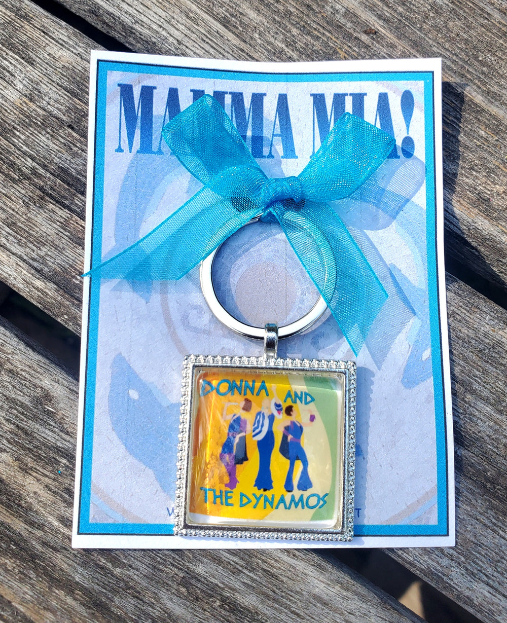 MAMMA MIA "The Dynamos" Glascabachon-Schlüsselanhänger
