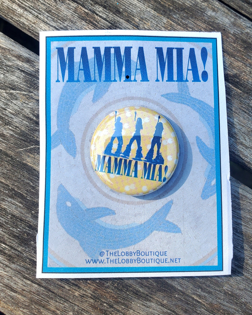 MAMMA MIA "Show Logo" Metal Pinback Button