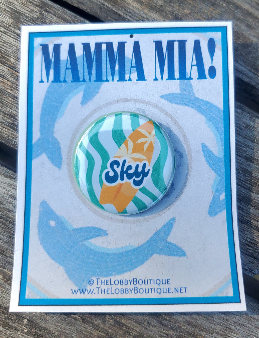 MAMMA MIA "Sky" Metall Button Button