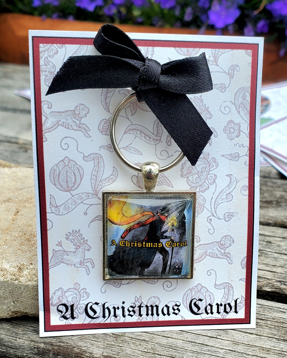 A CHRISTMAS CAROL "Show Logo" Glass Cabachon Keychain