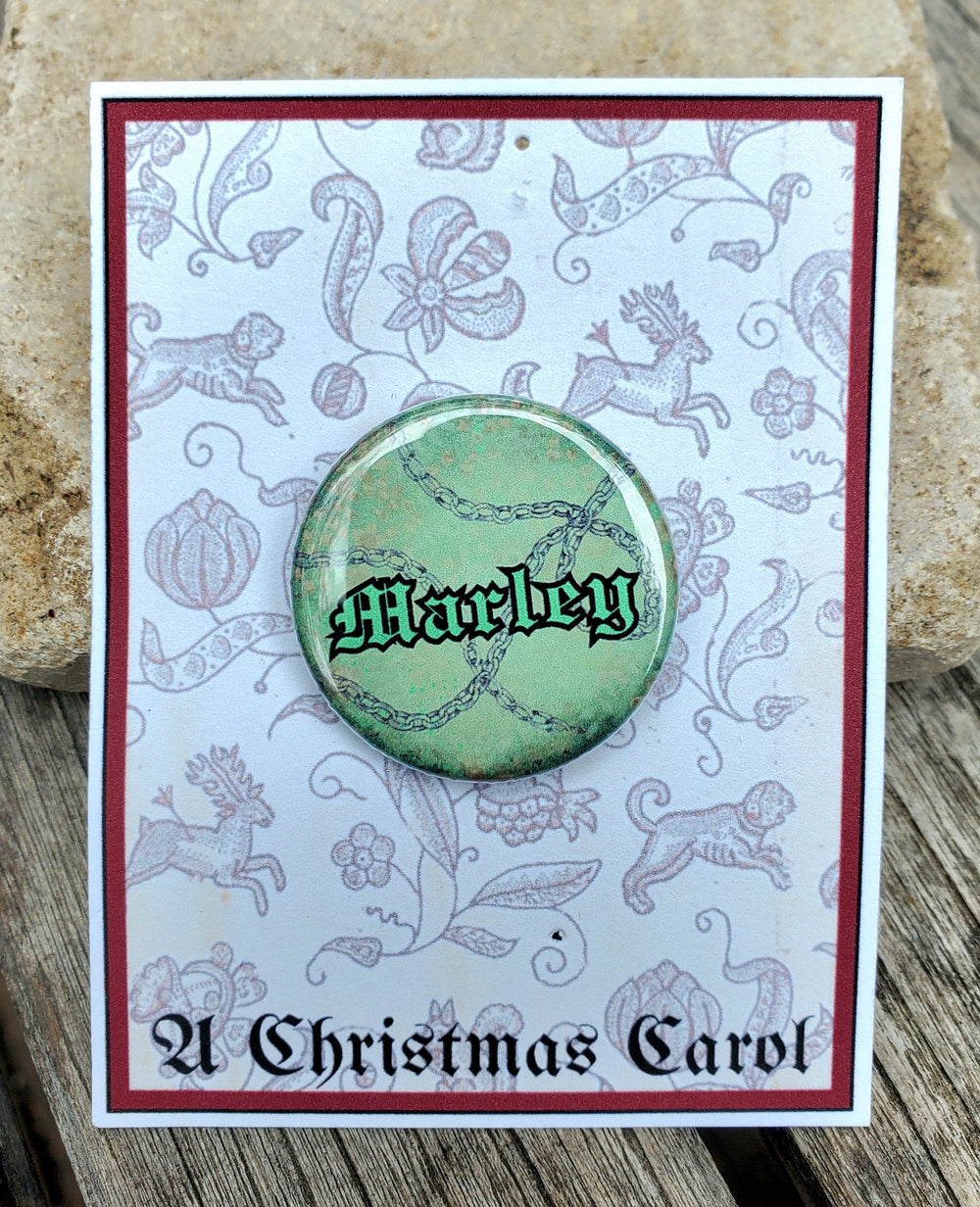 Ein Weihnachtslied "Marley" Metall Button Button