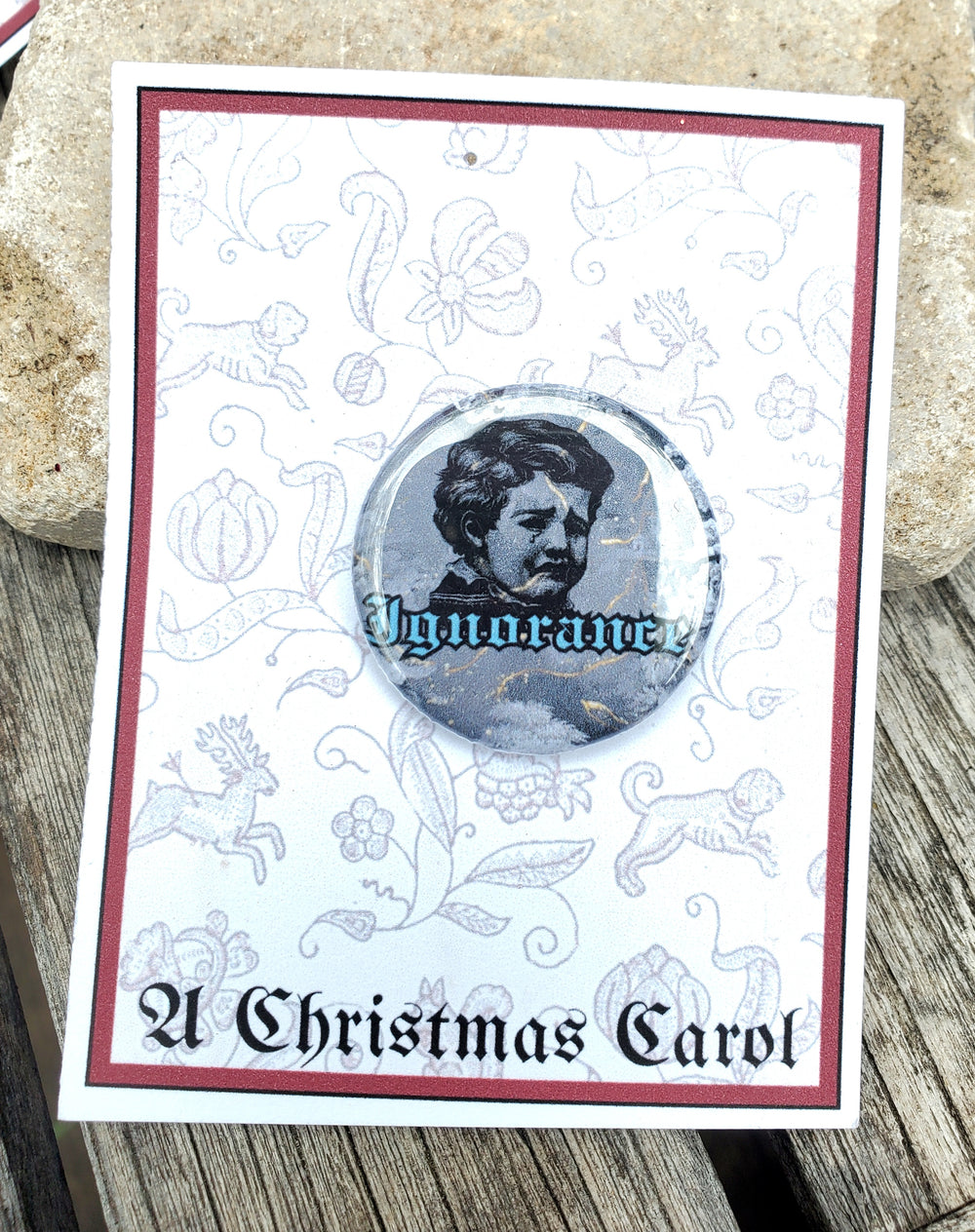 A CHRISTMAS CAROL "Ignoranz" Metall Button Button