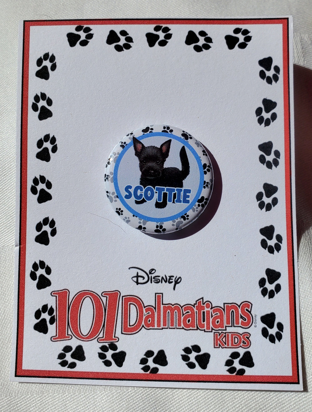 101 DALMATIANS "Scottie" Metal Pinback Button