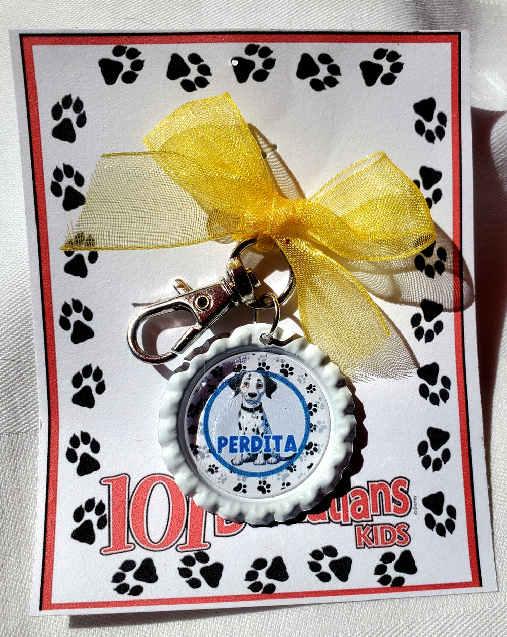 101 DALMATIANS "Perdita" Bottlecap Keychain