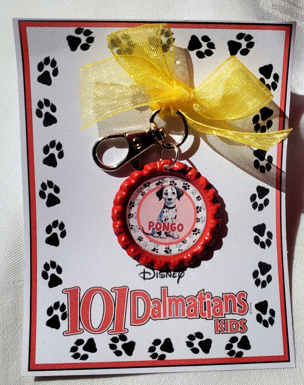 101 DALMATIANS "Pongo" Bottlecap Keychain