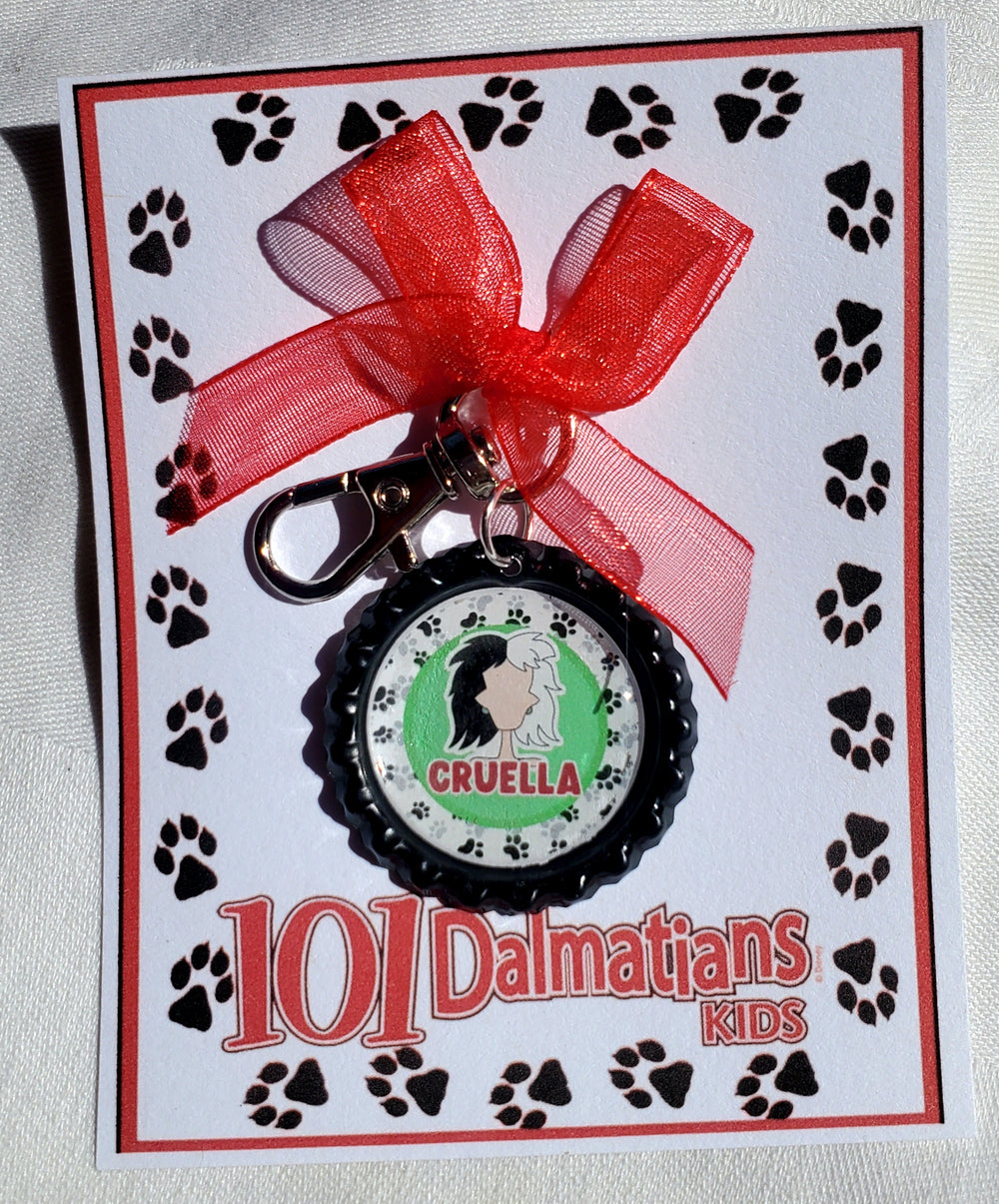 101 DALMATIANS "Cruella" Bottlecap Keychain