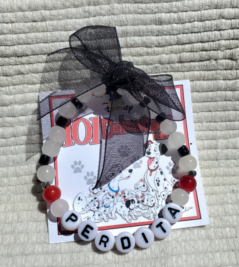 101 DALMATIANS "Perdita" Beaded Letter Bracelet