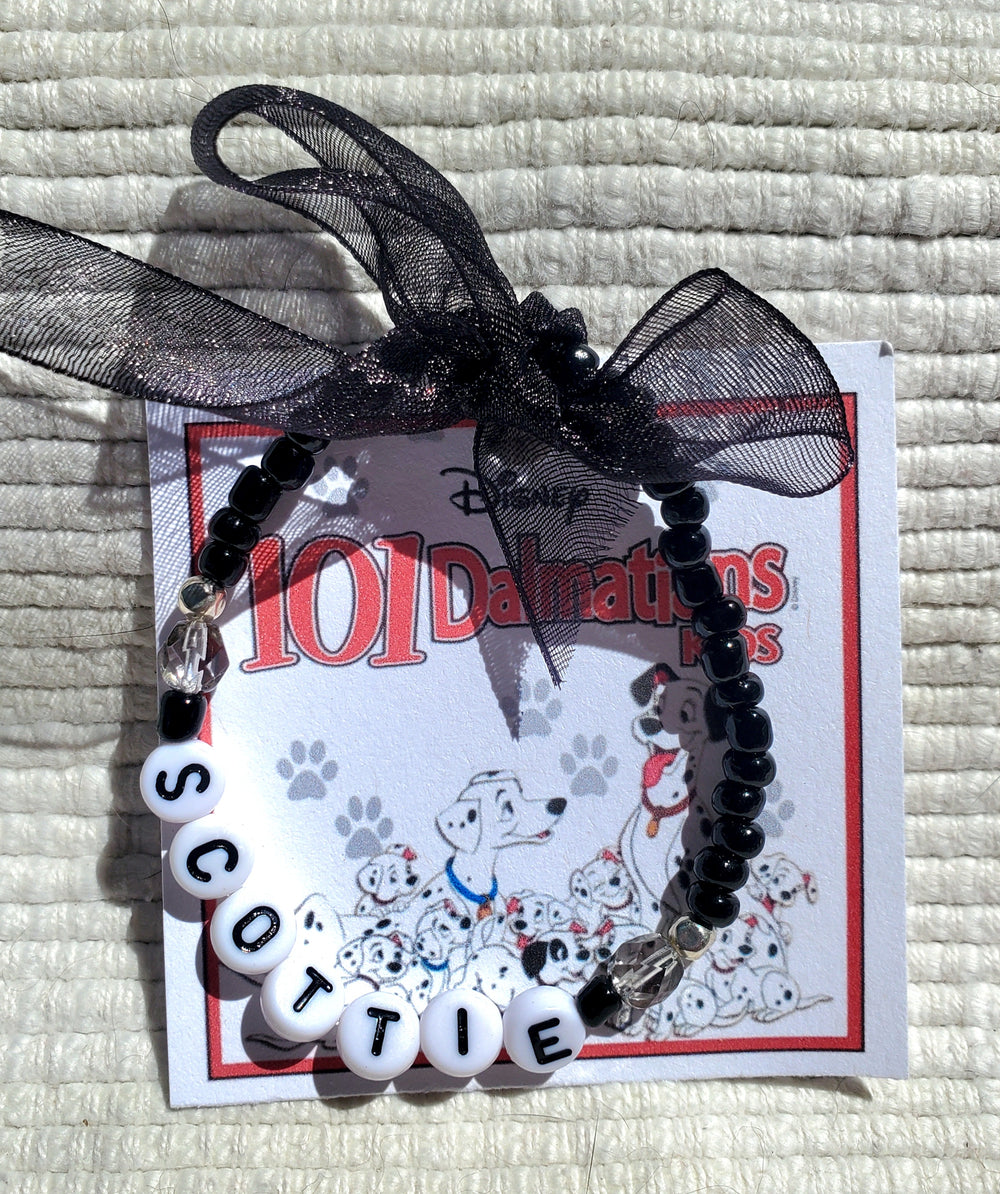 101 DALMATIANS "SCOTTIE" Beaded Letter Bracelet