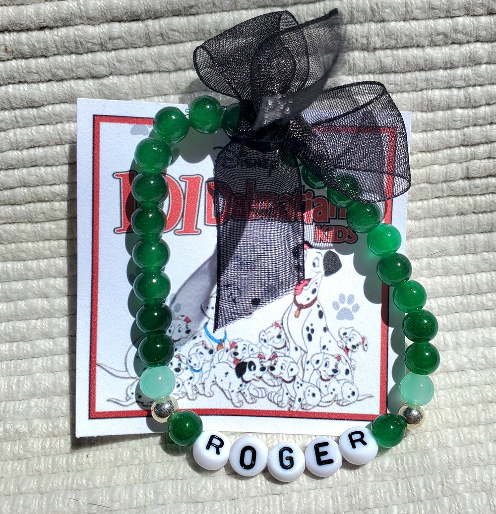 101 DALMATIANS "ROGER" Beaded Letter Bracelet