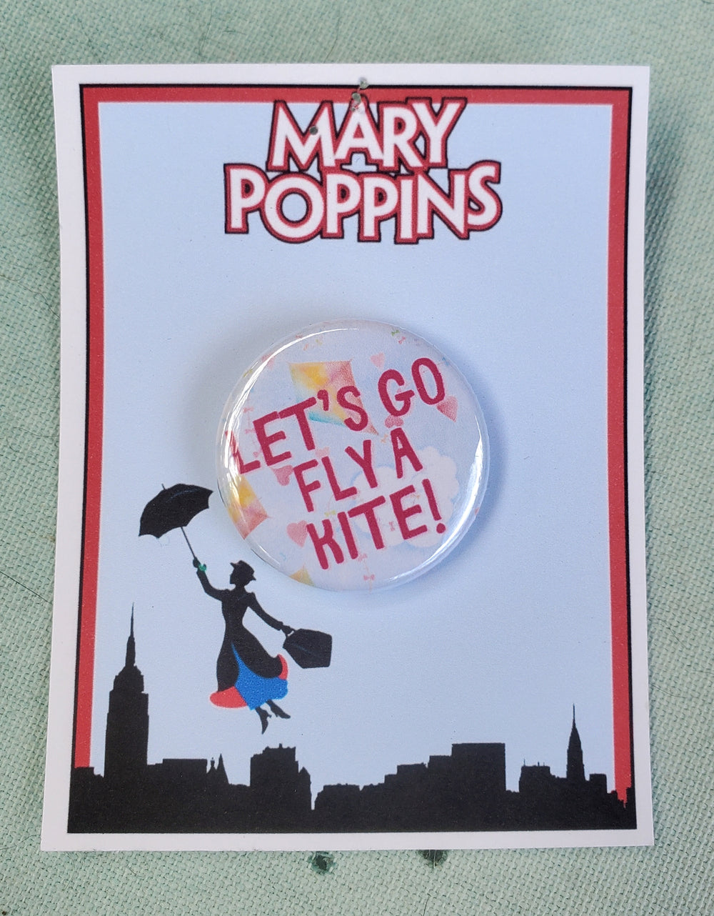 MARY POPPINS "George Banks" Metall Button