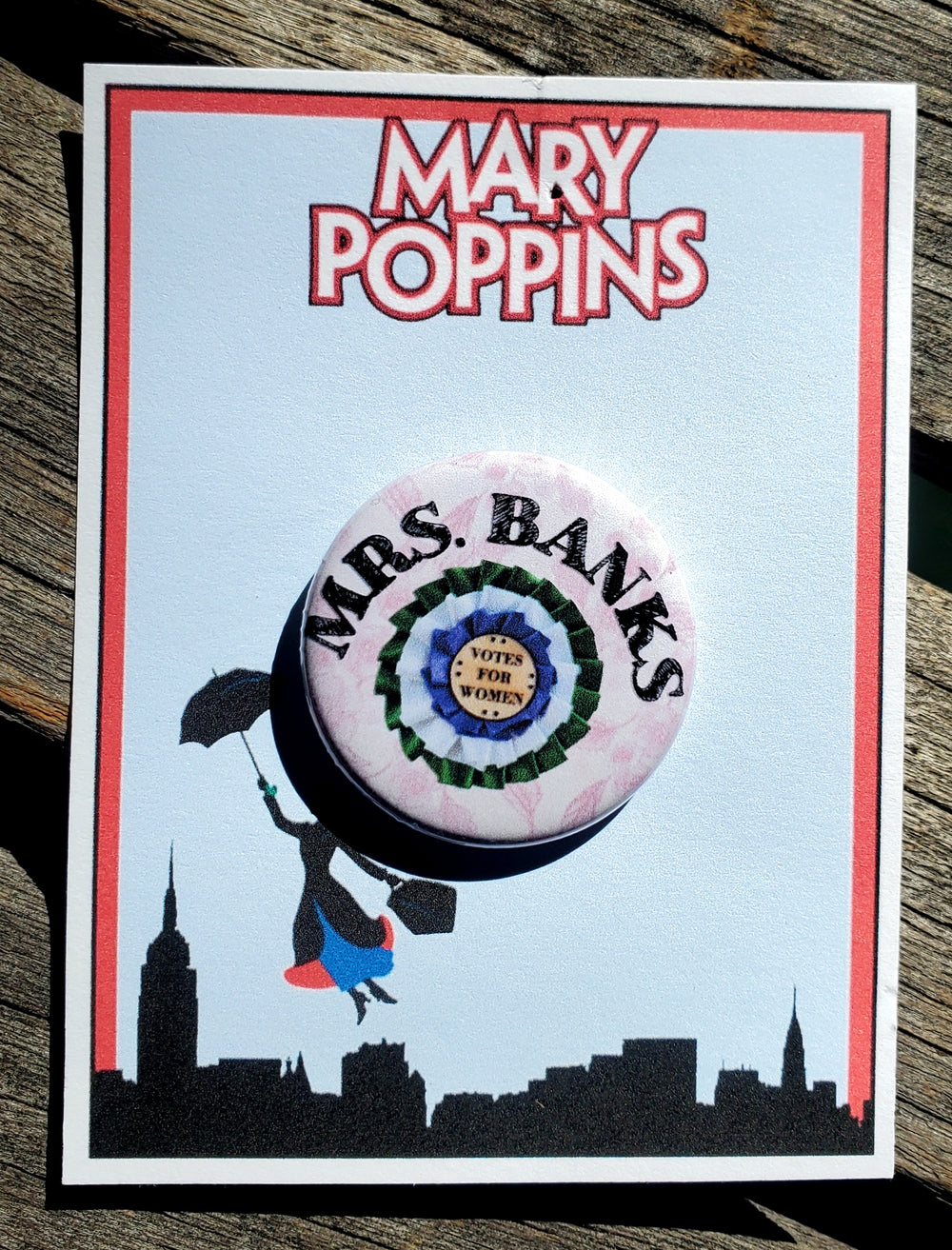 MARY POPPINS "George Banks" Metall Button