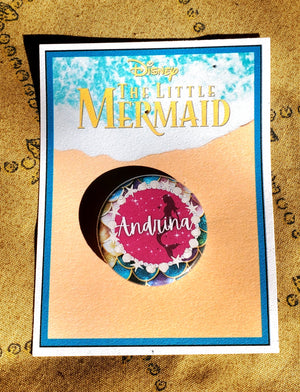 LITTLE MERMAID "ANDRINA" Metal Pinback