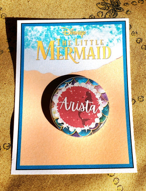 LITTLE MERMAID "ARISTA" Metal Pinback