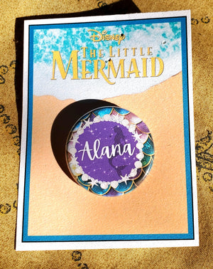 LITTLE MERMAID "ALANA" Metal Pinback