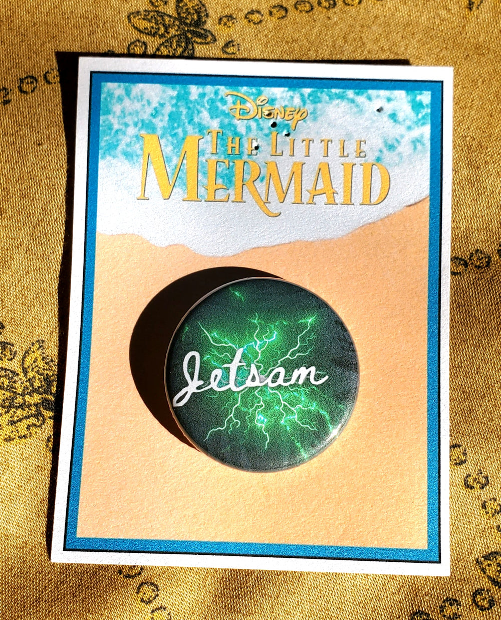 LITTLE MERMAID "JETSAM" Metal Pinback