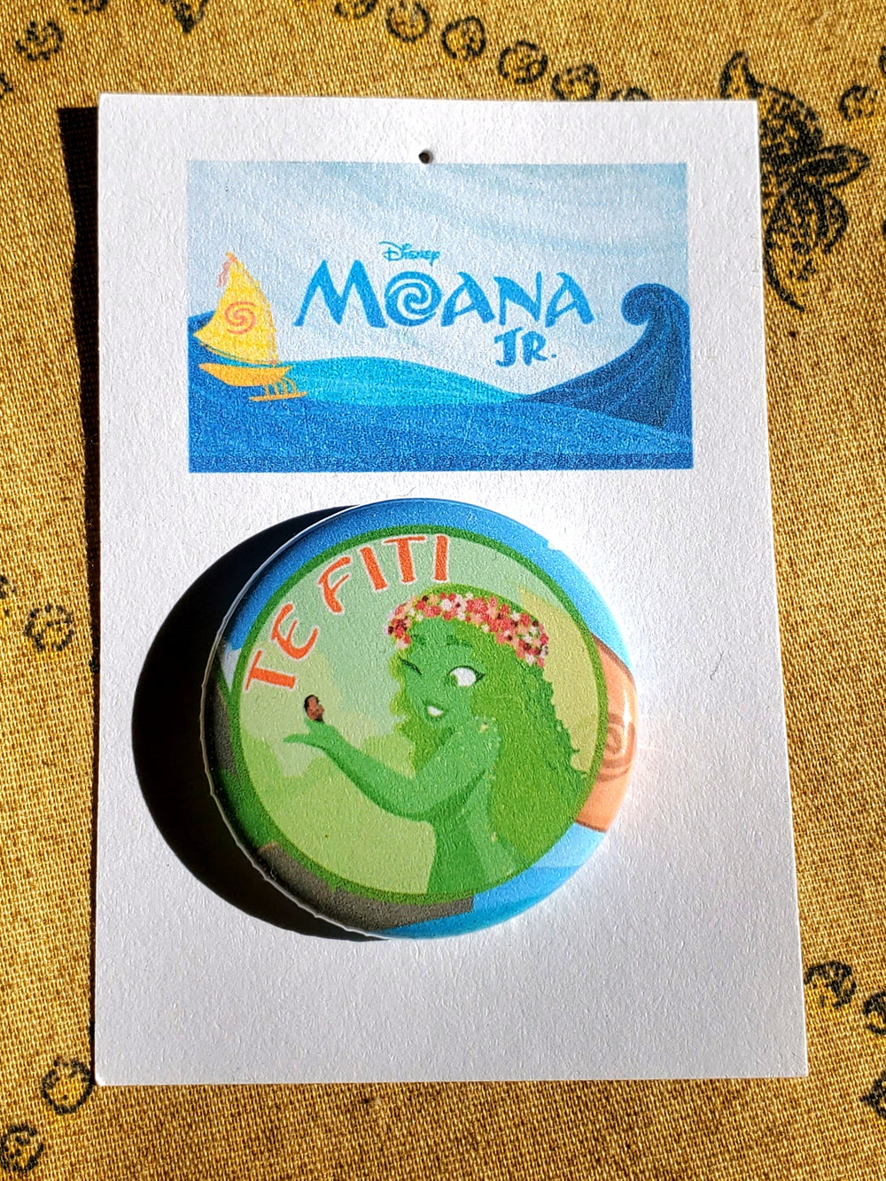 MOANA, JR. "TE FITI" Metal Pinback Button