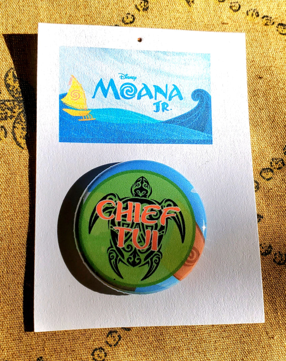 MOANA, JR. "CHIEF TUI" Metal Pinback Button