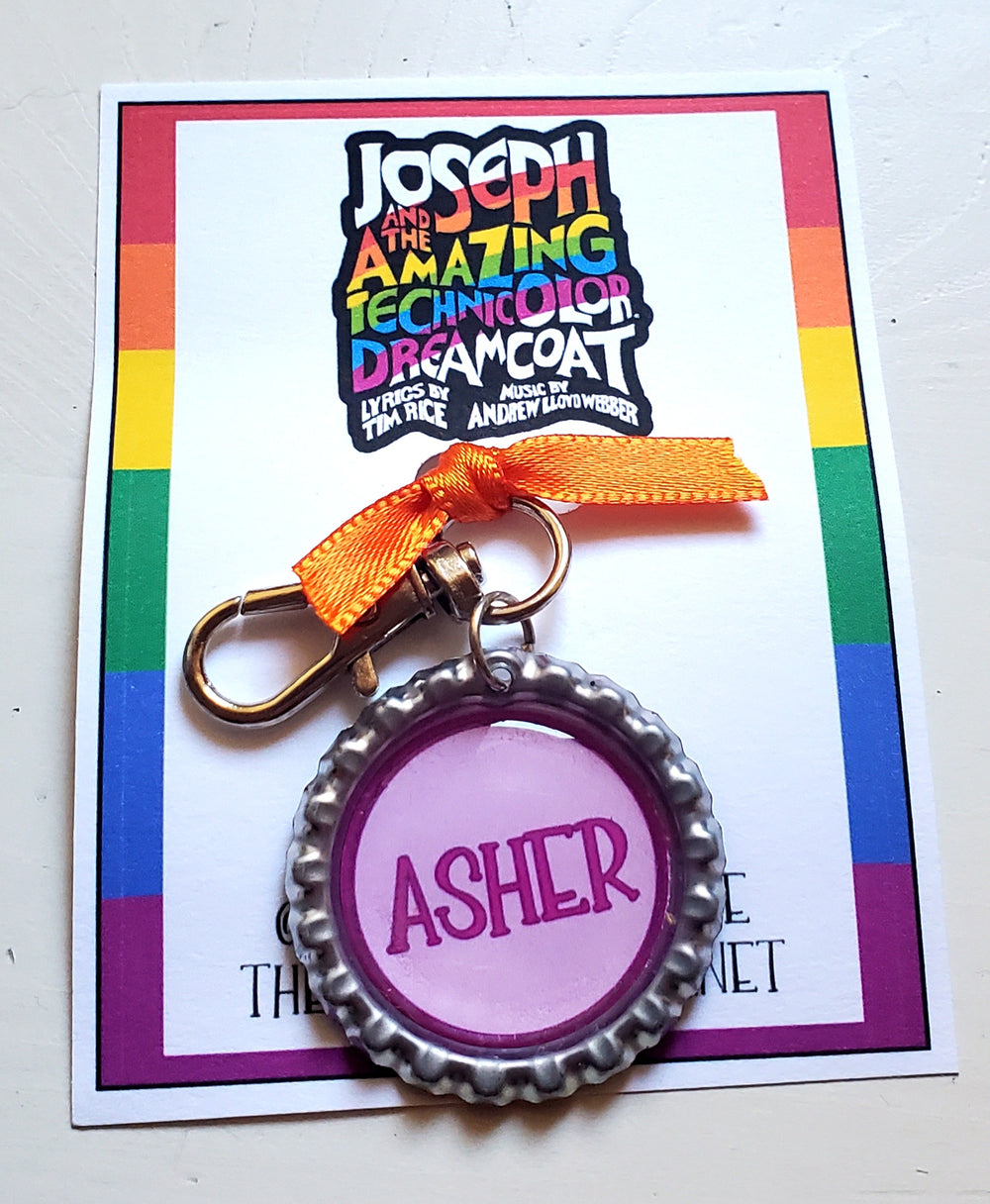 JOSEPH AND THE . . . DREAMCOAT "ASHER" Bottlecap Keychain