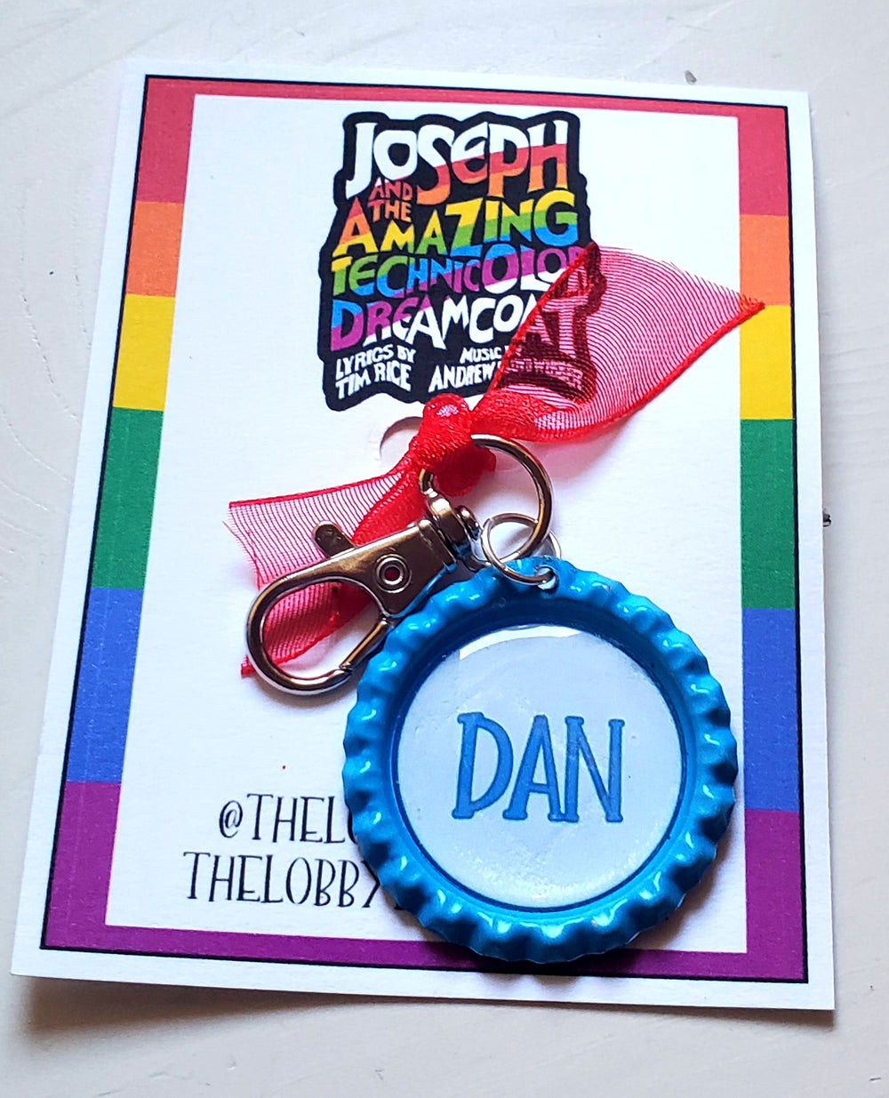 JOSEPH AND THE . . . DREAMCOAT "DAN" Bottlecap Keychain