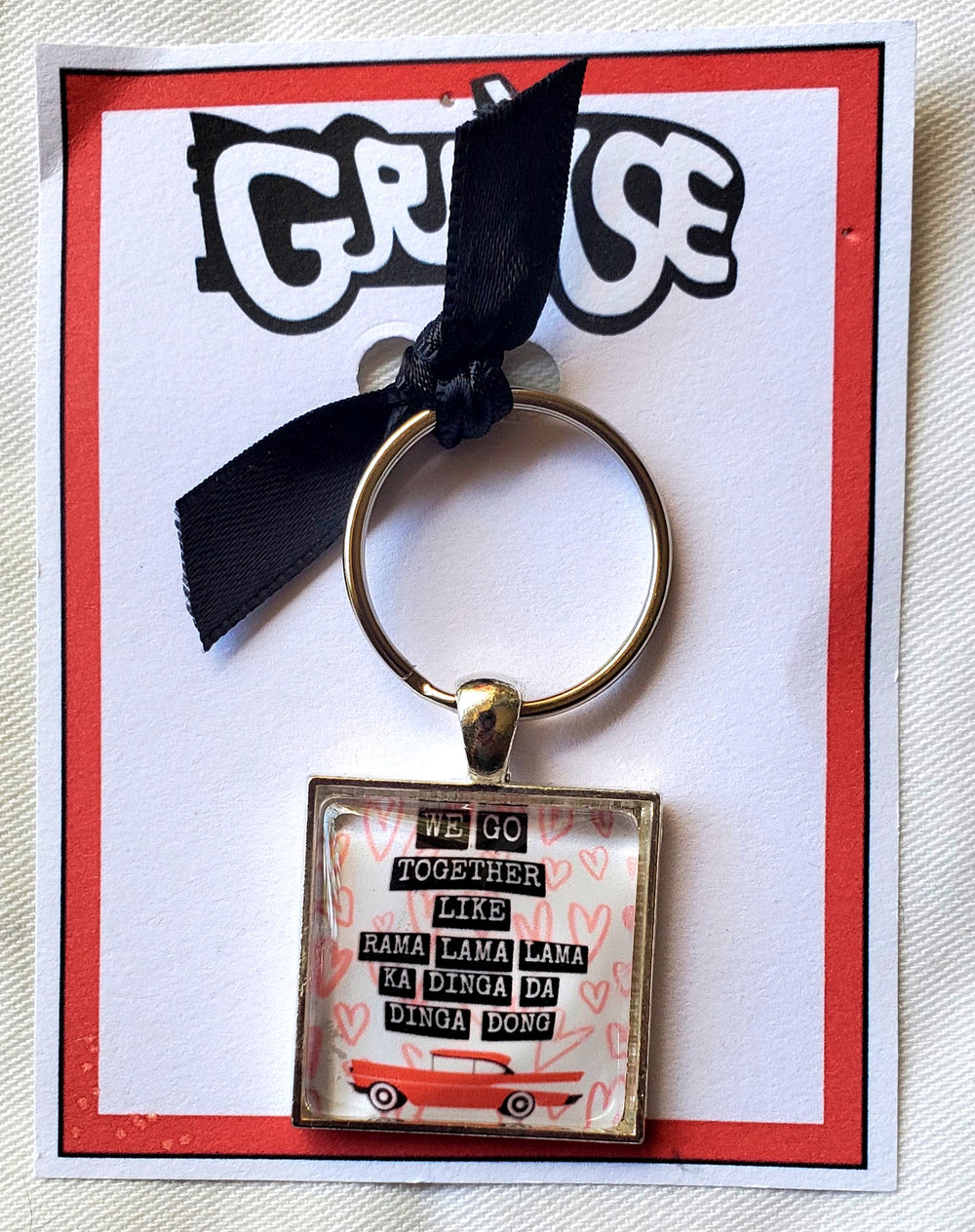 GREASE "Show" Glascabachon Schlüsselanhänger