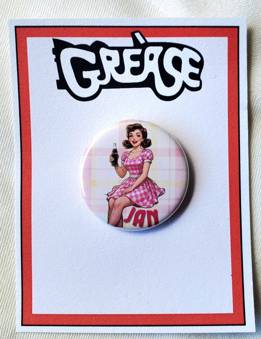 GREASE 'Es gibt schlimmere Dinge, die ich tun könnte' Metall Button
