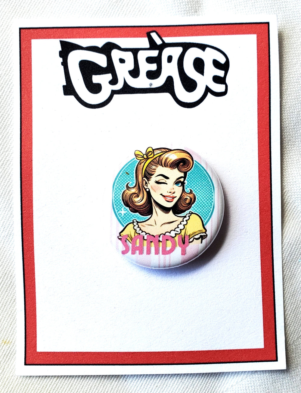 GREASE 'Es gibt schlimmere Dinge, die ich tun könnte' Metall Button