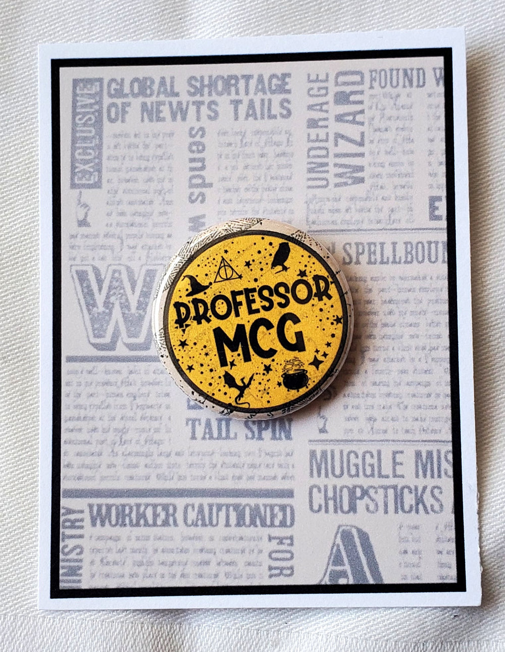 PUFFS "Professor MCG" Metal Pinback Button