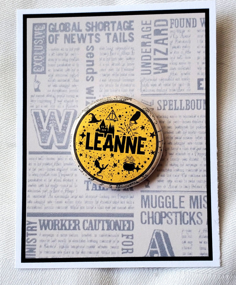PUFFS "Leanne" Metal Pinback Button