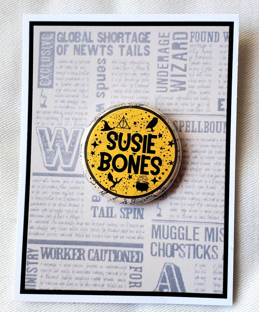 PUFFS "Susie Bones" Metal Pinback Button
