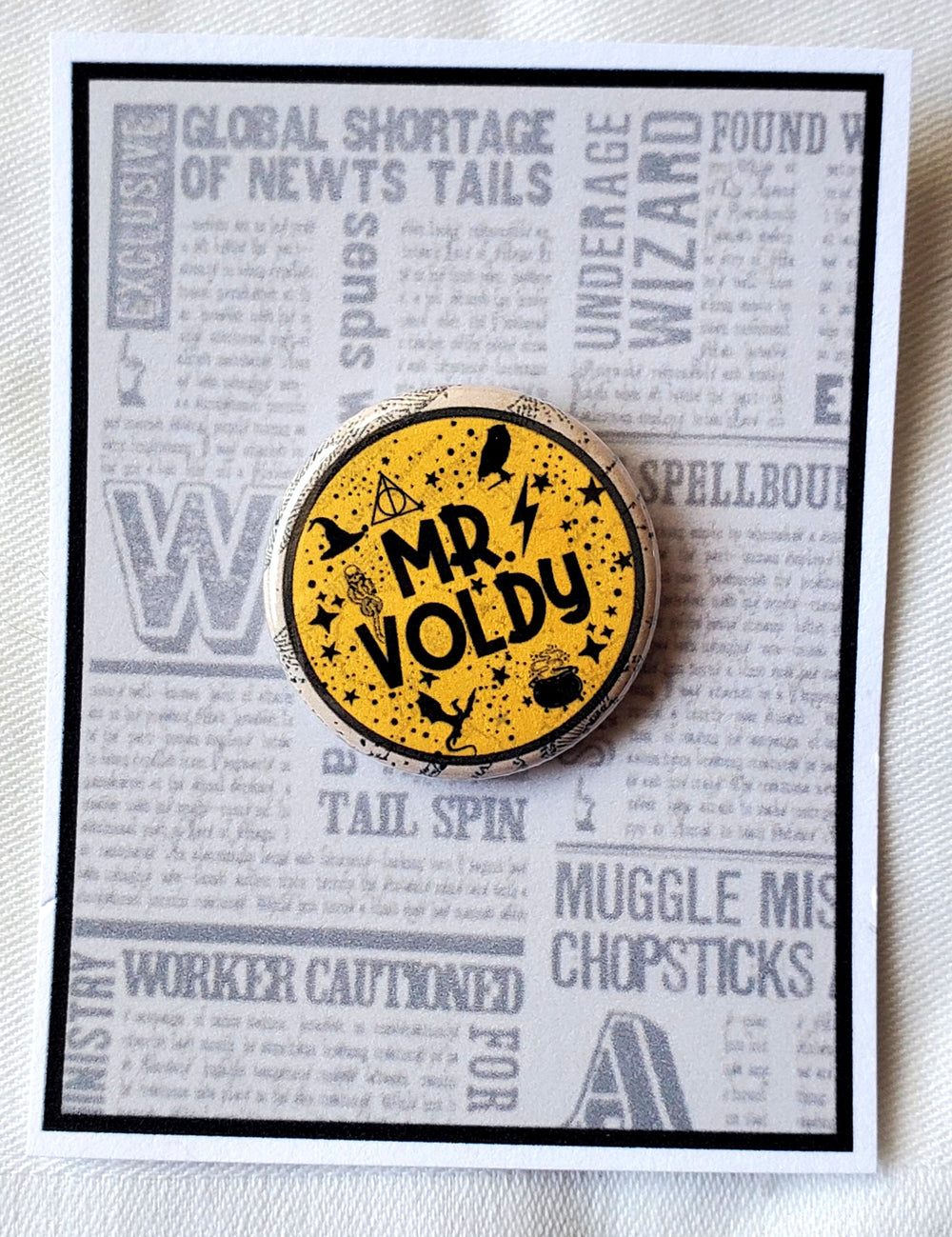 PUFFS "Mr. Voldy" Metal Pinback Button