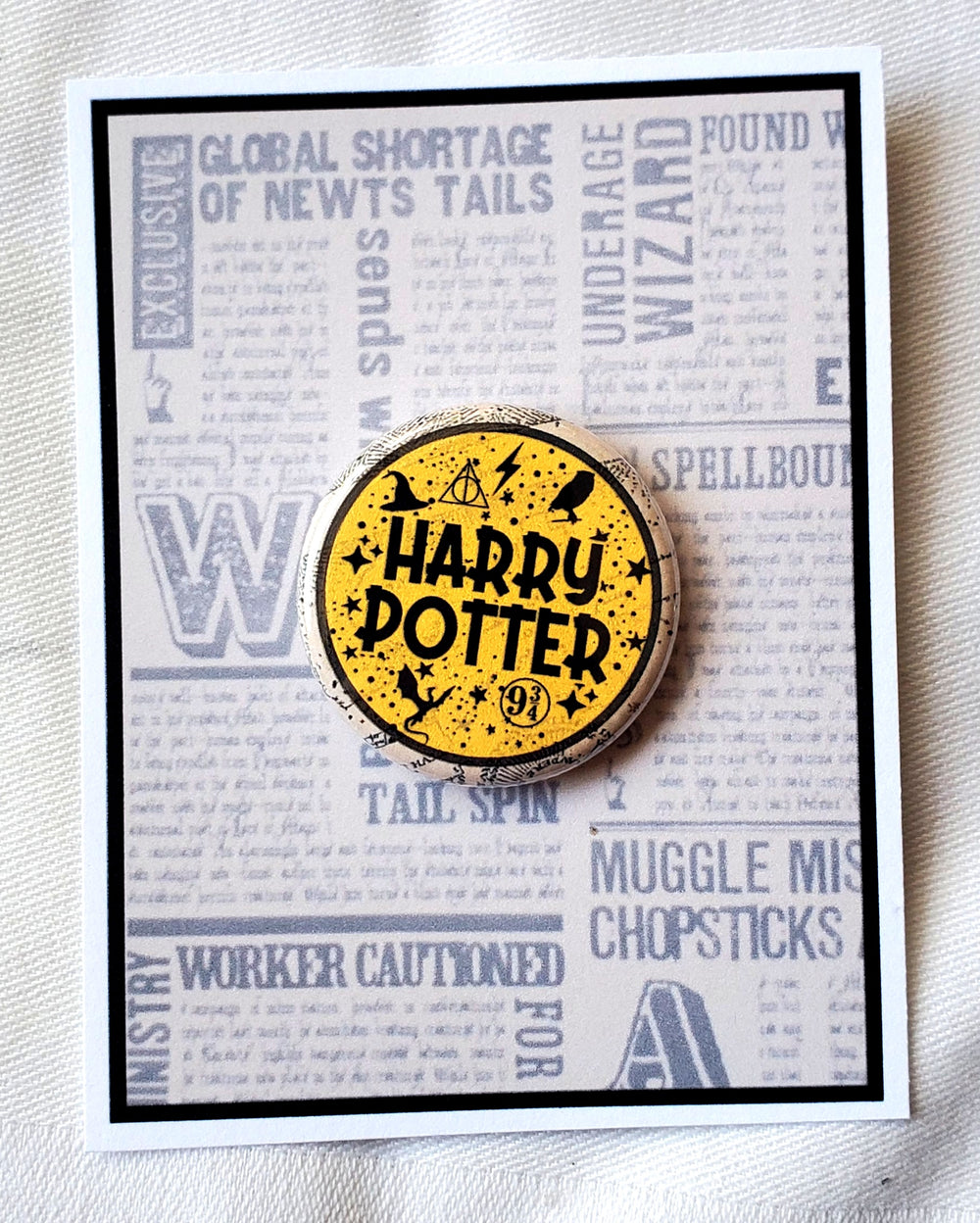 PUFFS "Potter" Metal Pinback Button
