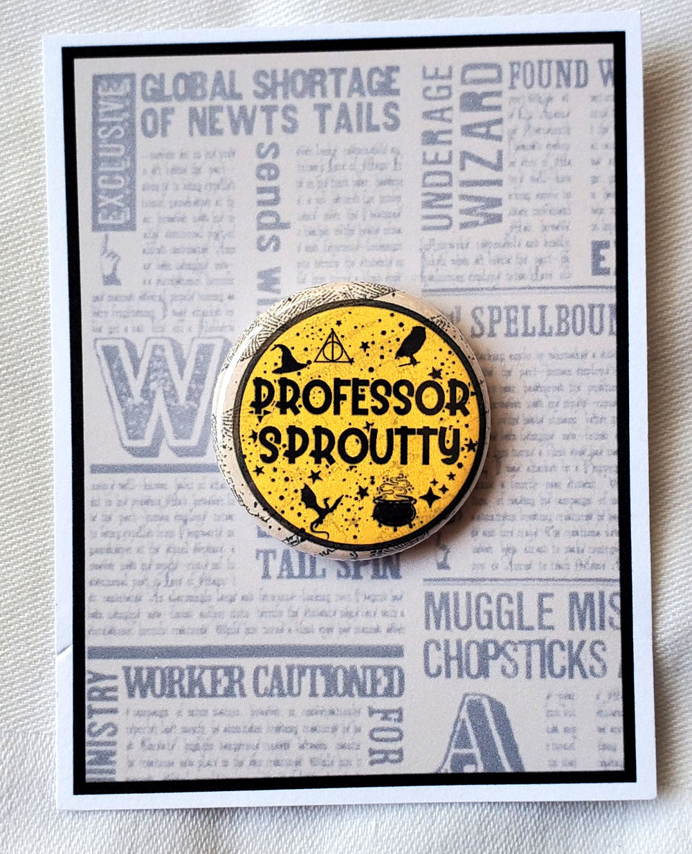 PUFFS "Professor Sprouty" Metal Pinback Button