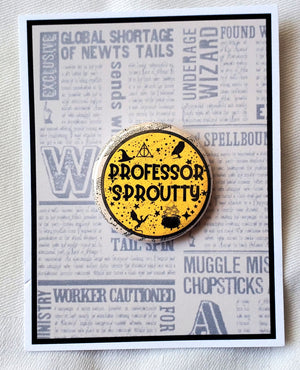 PUFFS "Professor Sprouty" Metal Pinback Button