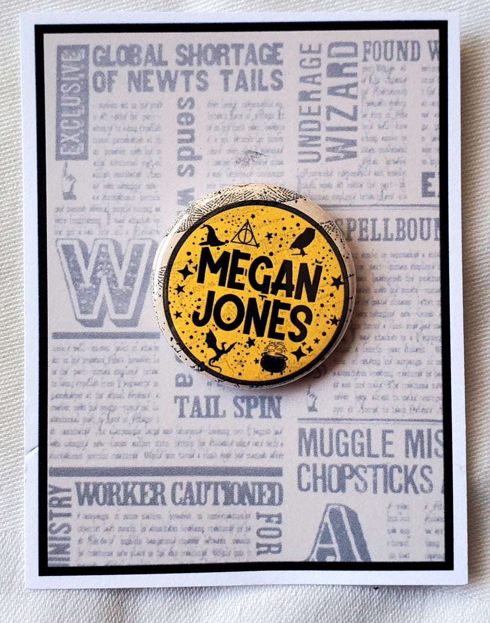 PUFFS "Megan Jones" Metal Pinback Button