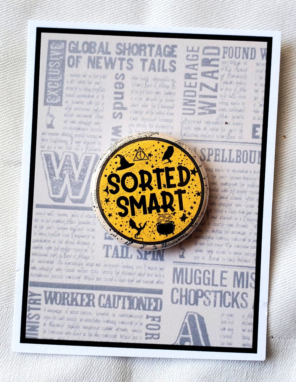 PUFFS "Sorted Smart" Metal Pinback Button