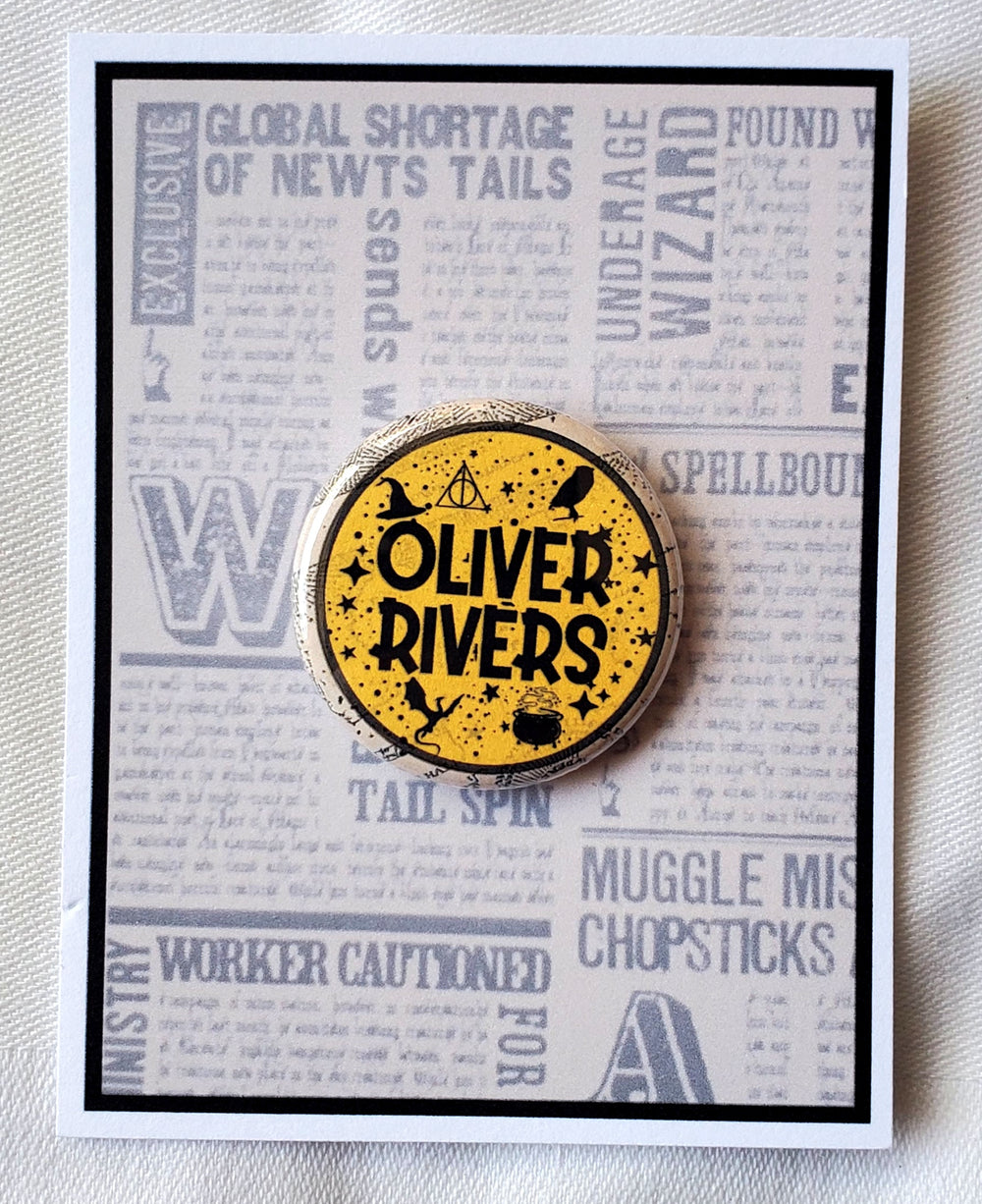 PUFFS "Oliver Rivers" Metal Pinback Button
