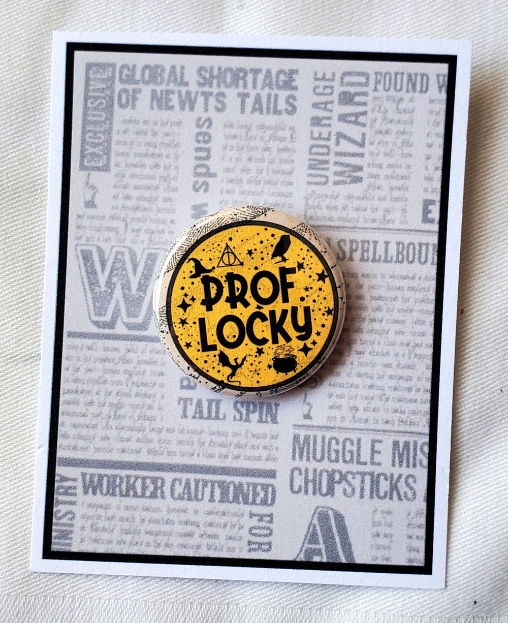 PUFFS "Professor Locky" Metal Pinback Button