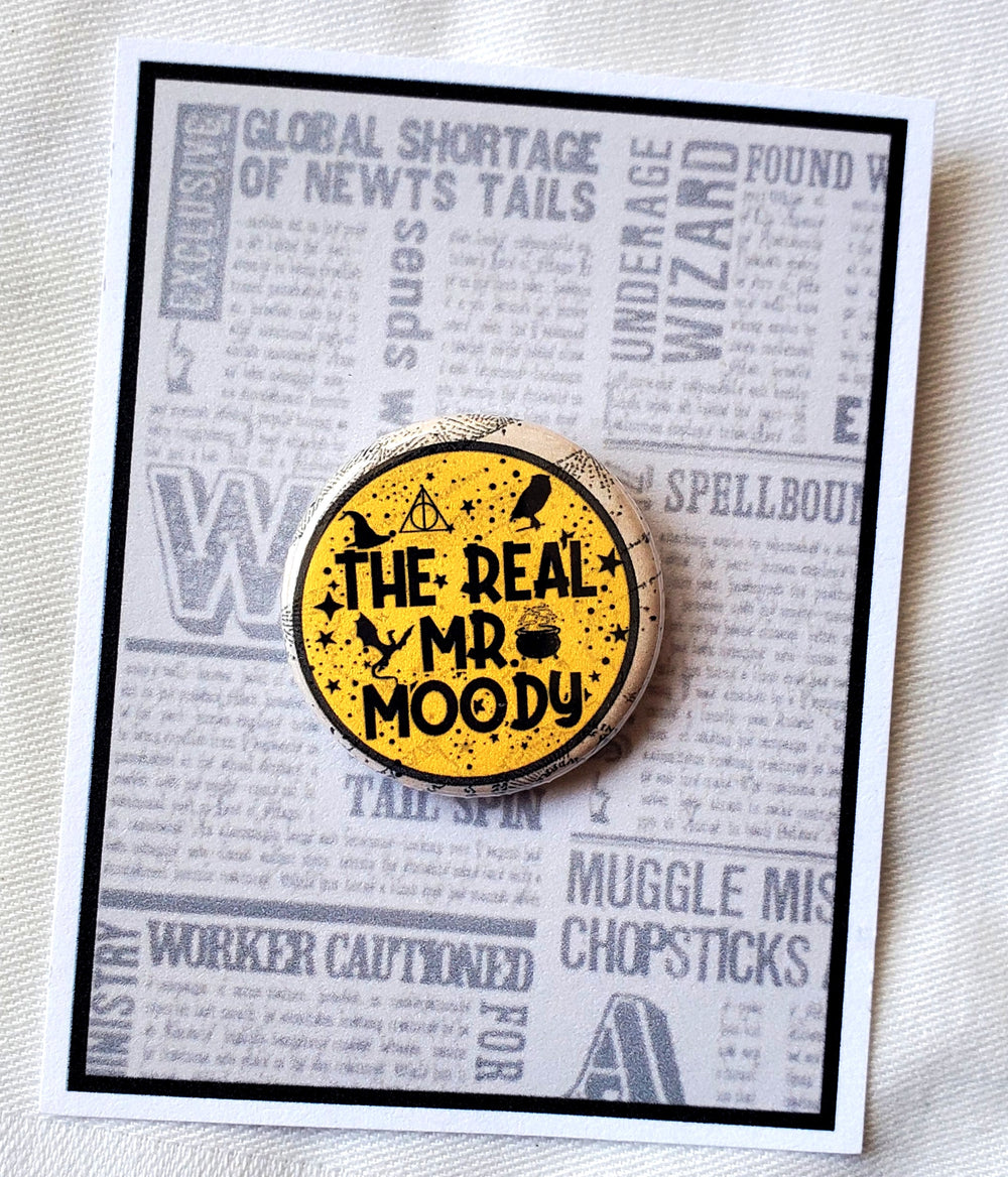 PUFFS "Real Mr. Moody" Metal Pinback Button